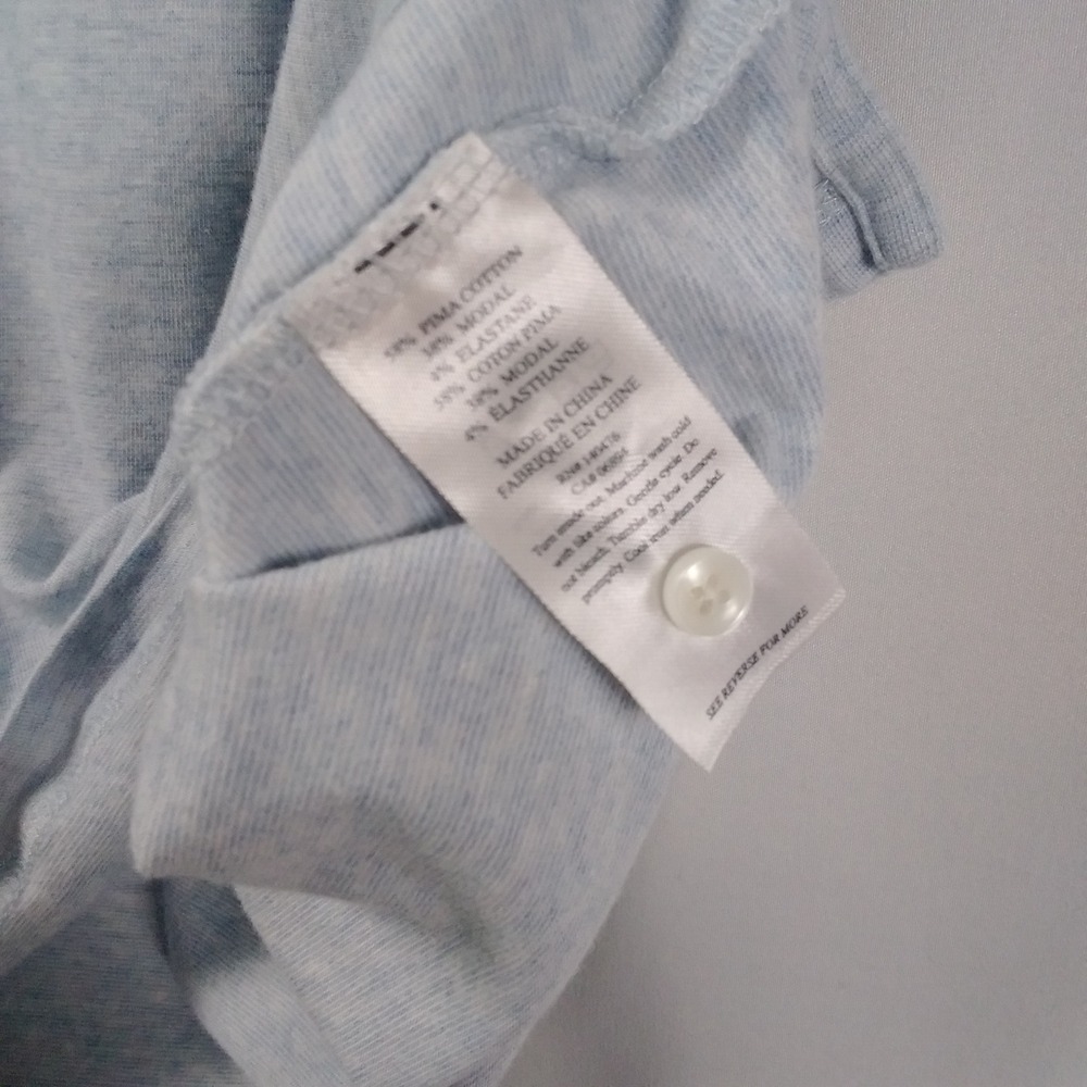 Faherty Movement Polo Shirt Short Sleeve Cardiff Blue Performance Stretch Mens L - Picture 6 of 6